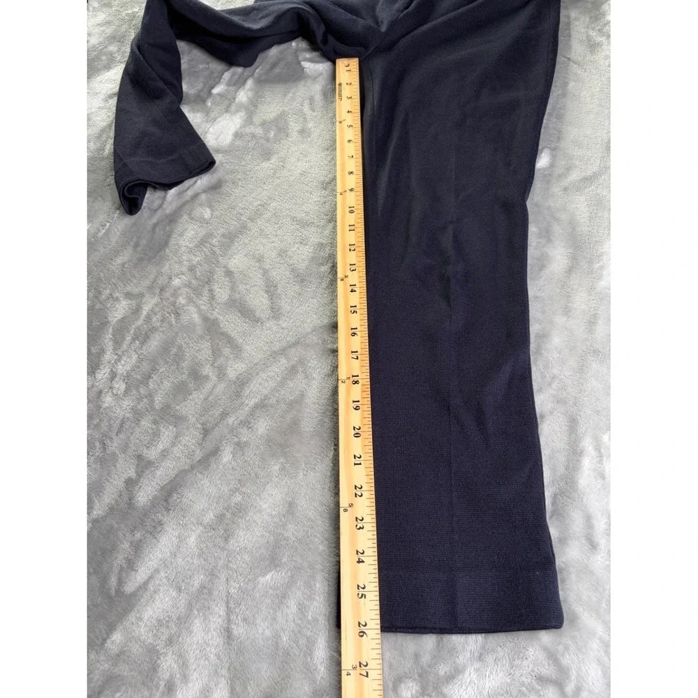 Tory Burch Navy Blue Knit Straight Leg Dress Pants Womens Size 0